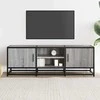 TV staliukas Televizoriaus spintelė, pilka, 120x35x41cm, mediena ir metalas