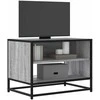 TV staliukas Televizoriaus spintelė, pilka, 61x40x46cm, mediena ir metalas