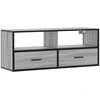 TV staliukas Televizoriaus spintelė, pilka, 100x31x39,5cm, mediena/metalas
