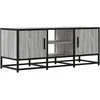 TV staliukas Televizoriaus spintelė, pilka, 100x35x41cm, mediena ir metalas