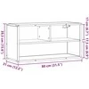 TV staliukas Televizoriaus spintelė, pilka, 80x31x39,5cm, mediena ir metalas