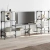 TV staliukas Televizoriaus spintelė, pilka ąžuolo, 206,5x28,5x95cm, mediena