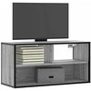 TV staliukas Televizoriaus spintelė, pilka, 80x31x39,5cm, mediena ir metalas