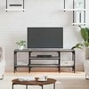 TV staliukas Televizoriaus spintelė, pilka, 121x35x45cm, mediena ir geležis