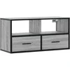 TV staliukas Televizoriaus spintelė, pilka, 80x31x39,5cm, mediena ir metalas