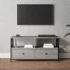 TV staliukas Televizoriaus spintelė, pilka, 90x33x45cm, mediena ir geležis