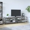TV staliukas Televizoriaus spintelė, pilka, 200x30x50cm, mediena ir metalas