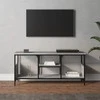 TV staliukas Televizoriaus spintelė, pilka, 100x35x45cm, mediena ir geležis