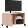TV staliukas Televizoriaus spintelė, rožinės spalvos, 68x39x43,5cm, plienas