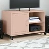 TV staliukas Televizoriaus spintelė, rožinės spalvos, 68x39x43,5cm, plienas