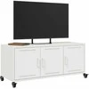 TV staliukas Televizoriaus spintelė, balta, 100,5x39x43,5cm, plienas