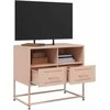 TV staliukas Televizoriaus spintelė, rožinės spalvos, 68x39x60,5cm, plienas