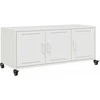 TV staliukas Televizoriaus spintelė, balta, 100,5x39x43,5cm, plienas