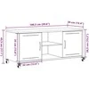 TV staliukas Televizoriaus spintelė, balta, 100,5x39x43,5cm, plienas