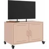 TV staliukas Televizoriaus spintelė, rožinės spalvos, 68x39x43,5cm, plienas