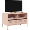 TV staliukas Televizoriaus spintelė, rožinės, 68x39x43,5cm, plienas