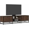 TV staliukas Televizoriaus spintelė, ruda, 160x35x41cm, mediena ir metalas