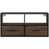 TV staliukas Televizoriaus spintelė, ruda, 80x31x39,5cm, mediena/metalas