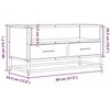 TV staliukas Televizoriaus spintelė, ruda, 80x34,5x40cm, mediena ir metalas