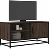 TV staliukas Televizoriaus spintelė, ruda, 80x34,5x40cm, mediena ir metalas
