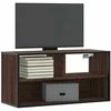 TV staliukas Televizoriaus spintelė, ruda, 80x31x39,5cm, mediena/metalas
