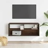 TV staliukas Televizoriaus spintelė, ruda, 100x31x39,5cm, mediena/metalas