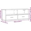 TV staliukas Televizoriaus spintelė, ruda, 100x31x39,5cm, mediena/metalas