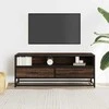TV staliukas Televizoriaus spintelė, ruda, 100x34,5x40cm, mediena ir metalas
