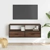 TV staliukas Televizoriaus spintelė, ruda, 100x31x39,5cm, mediena/metalas