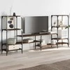 TV staliukas Televizoriaus spintelė, ruda ąžuolo, 206,5x28,5x95cm, mediena