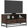 TV staliukas Televizoriaus spintelė, ruda, 80x34,5x40cm, mediena ir metalas