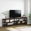 TV staliukas Televizoriaus spintelė, ruda, 180x30x50cm, mediena ir metalas