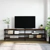 TV staliukas Televizoriaus spintelė, ruda, 180x30x50cm, mediena ir metalas