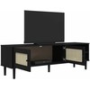 TV staliukas Televizoriaus spintelė SENJA, juoda, 158x40x49cm, pušis