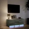 TV staliukas Televizoriaus spintelė su LED, pilka, 97x34x40cm, mediena