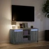 TV staliukas Televizoriaus spintelė su LED, pilka, 100x34x50cm, mediena