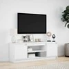 TV staliukas Televizoriaus spintelė su LED, balta, 139,5x34x50cm, mediena