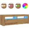 TV staliukas Televizoriaus spintelė su LED, artisano, 120x35x40cm, mediena