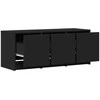 TV staliukas Televizoriaus spintelė su LED, juoda, 97x34x40cm, mediena
