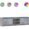 TV staliukas Televizoriaus spintelė su LED, pilka, 180x34x50cm, mediena