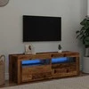 TV staliukas Televizoriaus spintelė su LED, medienos, 120x35x40cm, mediena