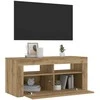 TV staliukas Televizoriaus spintelė su LED, artisano, 90x35x40cm, mediena