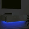 TV staliukas Televizoriaus spintelė su LED lemputėmis, betono, 60x35x15,5cm
