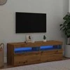 TV staliukas Televizoriaus spintelė su LED, artisano, 120x35x40cm, mediena