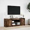 TV staliukas Televizoriaus spintelė su LED, dūminė, 139,5x34x50cm, mediena