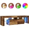 TV staliukas Televizoriaus spintelė su LED, medienos, 140x36,5x40cm, mediena