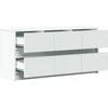 TV staliukas Televizoriaus spintelė su LED, balta, 100x34x50cm, mediena