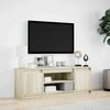 TV staliukas Televizoriaus spintelė su LED, ąžuolo, 139,5x34x50cm, mediena