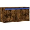 TV staliukas Televizoriaus spintelė su LED, dūminė, 100x34x50cm, mediena