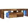 TV staliukas Televizoriaus spintelė su LED, medienos, 140x36,5x40cm, mediena